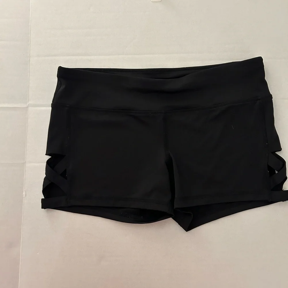 Material Girl Active Black Jr. shorts size large.